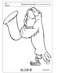 Saksofon boyama sayfaları